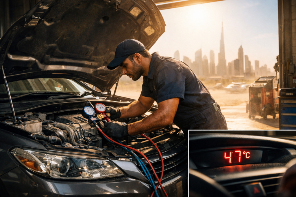 Car AC Not Cooling in Dubai | Causes, Fixes & Cost Guide