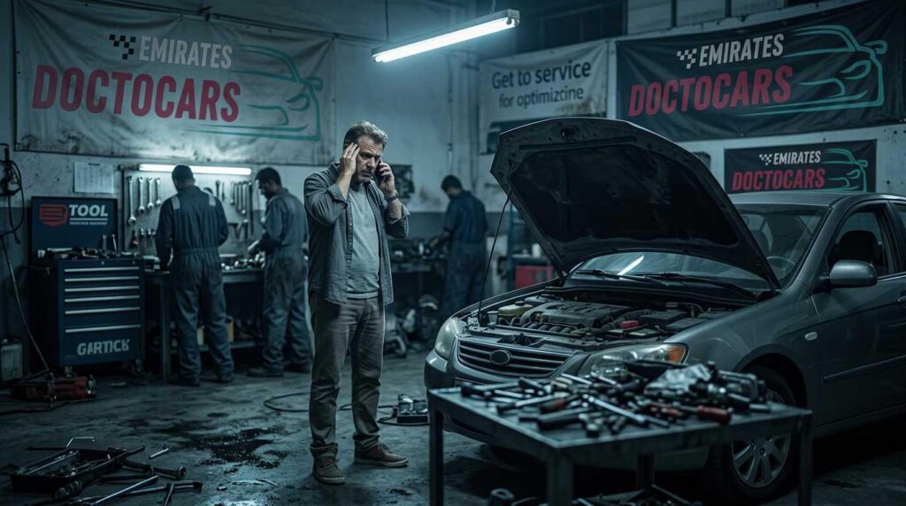 Warning signs of a bad car garage in Dubai including no written quotes and pushy staff