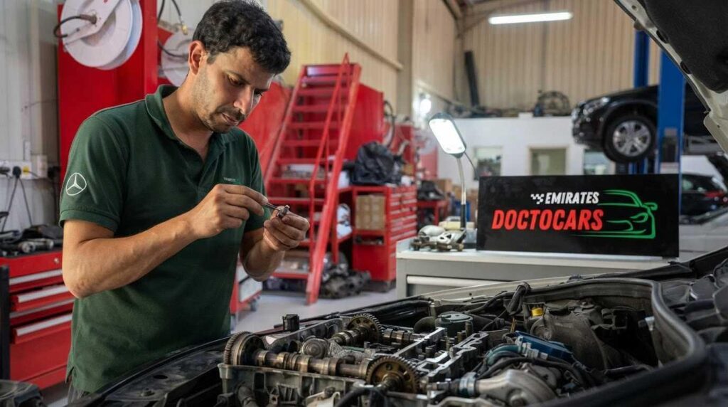 Car exposed to extreme Dubai heat, a common cause of AC refrigerant leaks