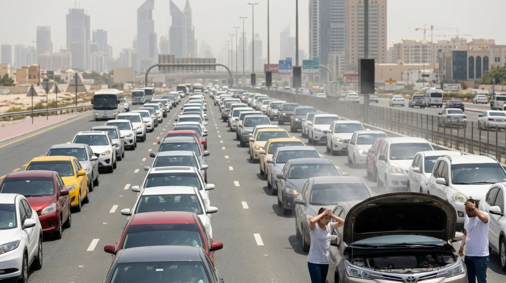Dubai summer heat and stop-and-go traffic accelerating gearbox wear and repair costs